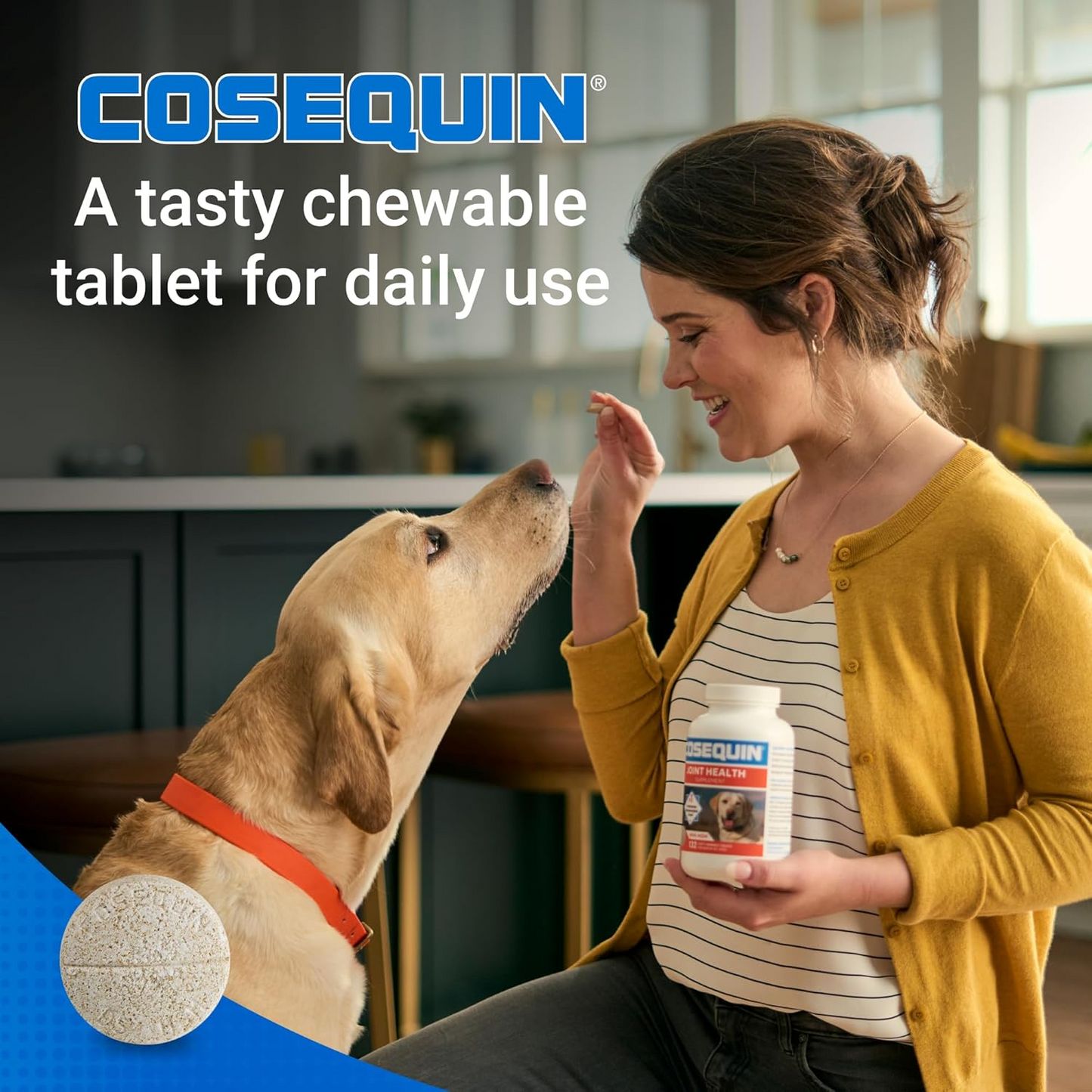 Cosequin® Joint Health Supplement for Dogs Chewable Tablets with Glucosamine, Chondroitin, and MSM